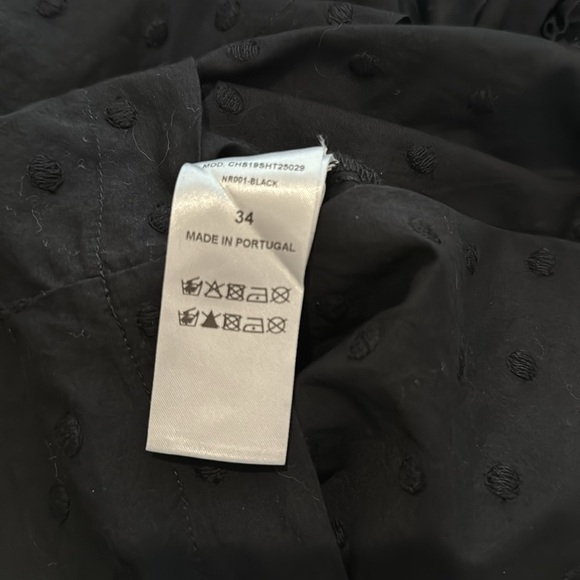 See by Chloe Black Embroidered Flare Sleeve Blouse Size 34 (Size 2) - Picture 10 of 12